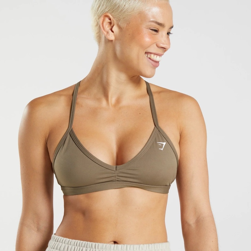 Gymshark Minimal Sports Bra, Soul Brown